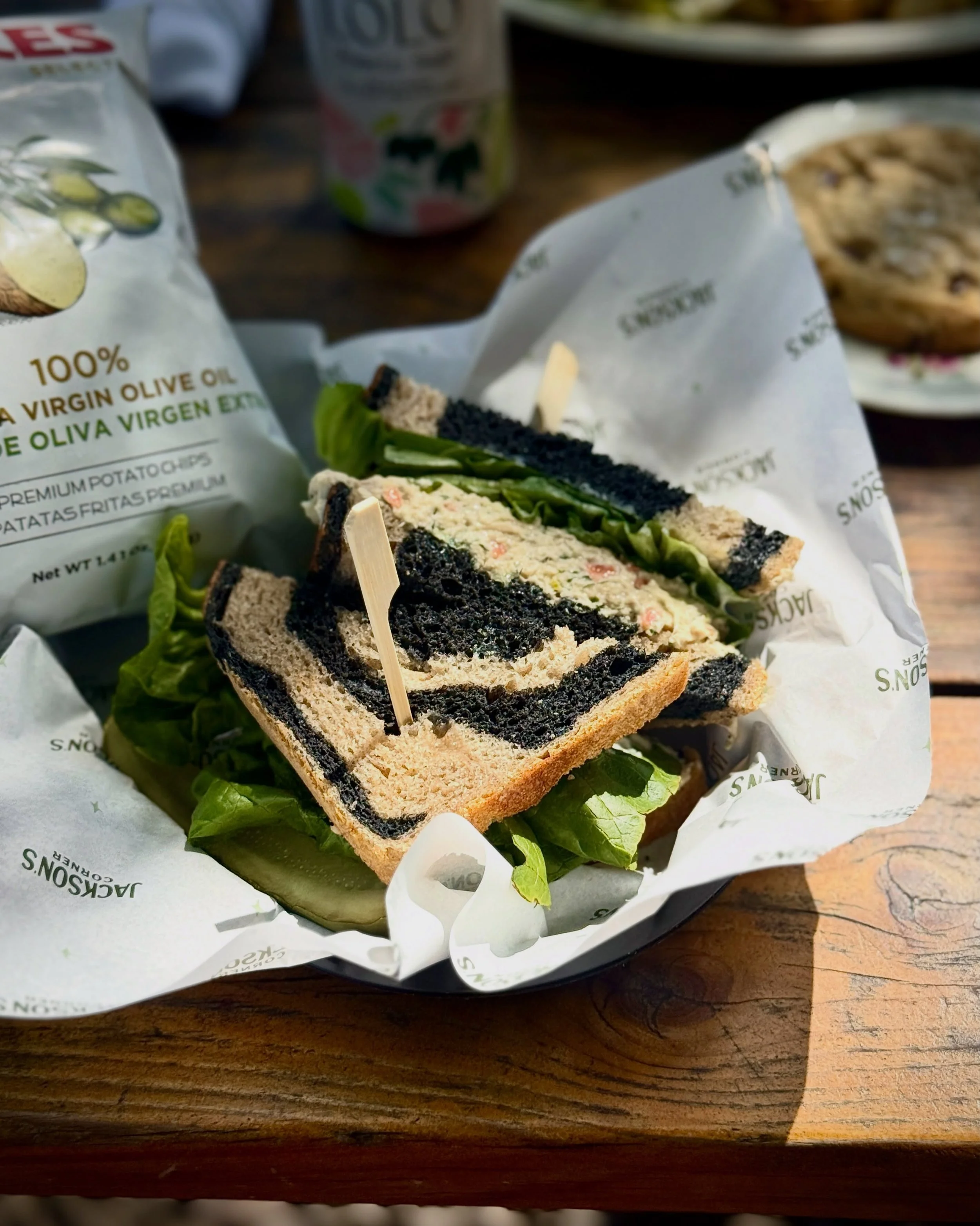 Oregon Albacore Tuna Salad Sandwich.

This ain&rsquo;t your grandma&rsquo;s tuna salad sandwich. Or maybe it is.

House-made marbled sourdough rye, little gem lettuce from @boundlessfarmstead and house-made mayo.

Served with your choice of olive oil