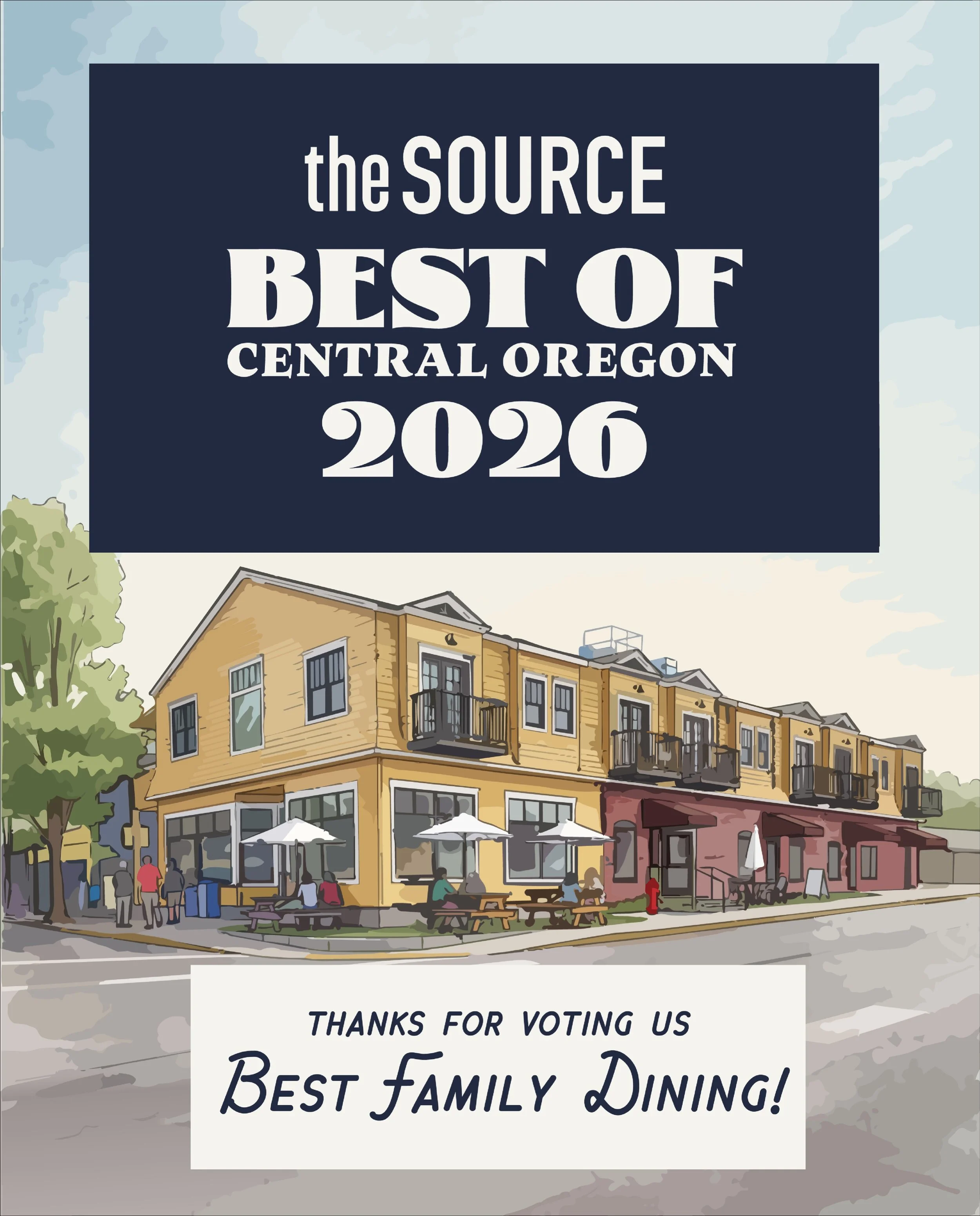 Thanks, Bend, for keeping our sidewalks covered in chalk 🌈 and for showing up to vote for us in this year&rsquo;s @bendsource Best of Central Oregon.

🥇 Best Family Dining
🥈 Runner-Up, Best Lunch

We&rsquo;re a family business, and this corner has
