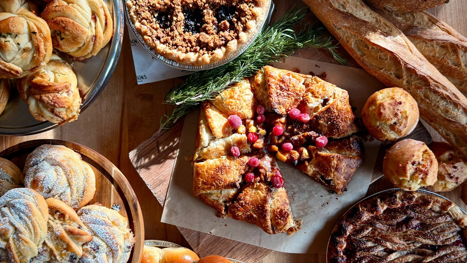 Assorted baked goods from Jackson's Corner Bakery Bend, OR