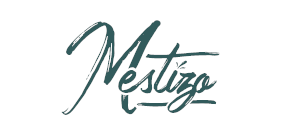 Stylized text that reads 'Nestizo' in a cursive font.