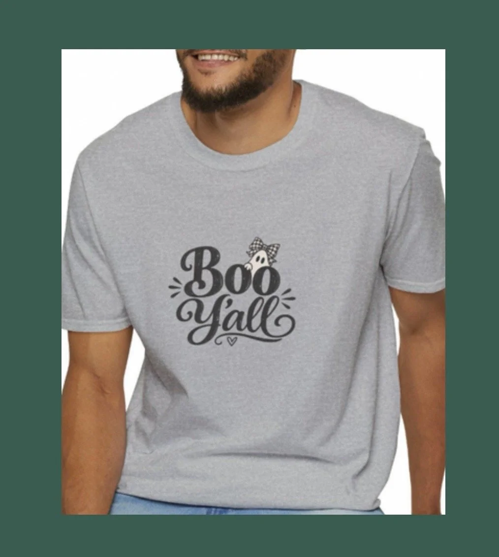 Boo, Yall Adult Southern Halloween T-Shirt