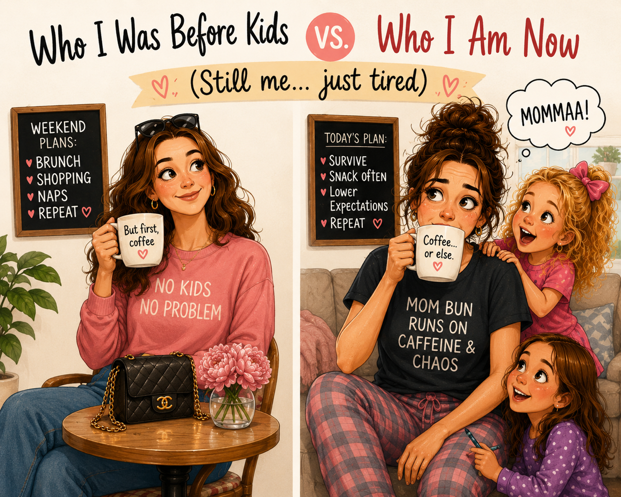 Who I Was Before Kids vs. Who I Am Now