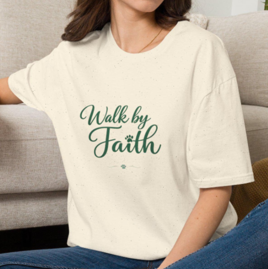 Walk by Faith Unisex Christian T-Shirt, Scripture Graphic Tee, Southern Grace Collection