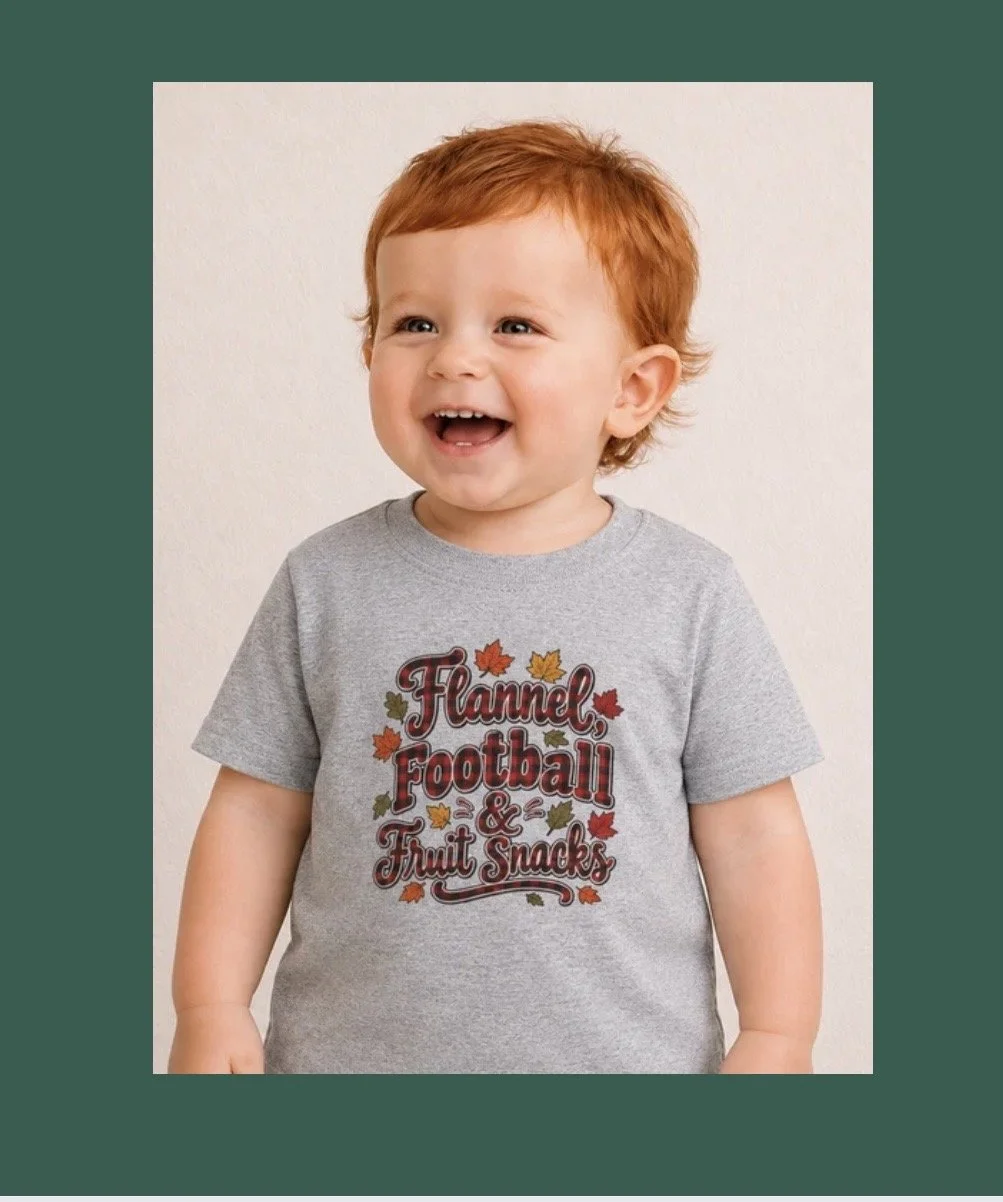 Fall-inspired Toddler Football T-shirt