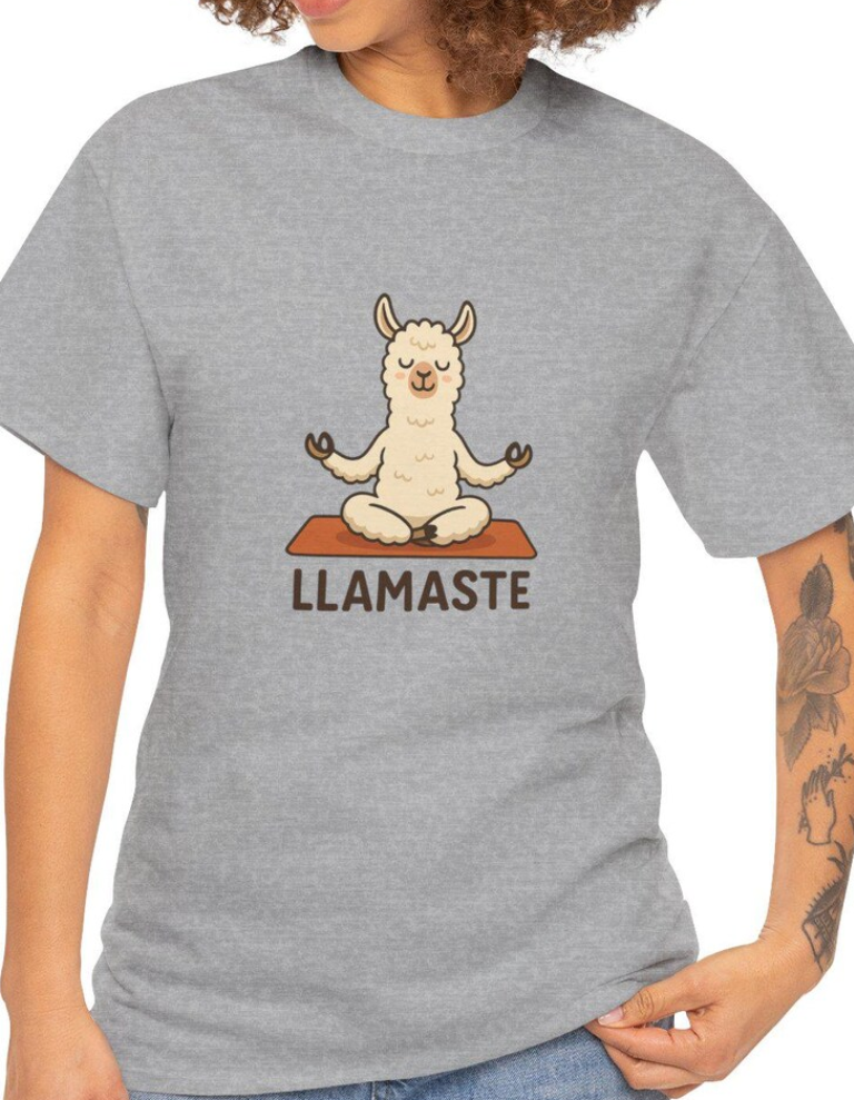Llamaste Yoga Llama T-Shirt | Funny Meditation Tee