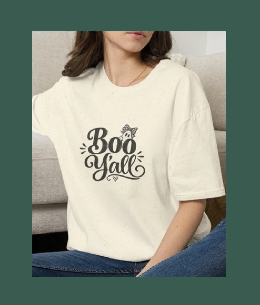 Boo, Yall Adult Southern Halloween T-Shirt