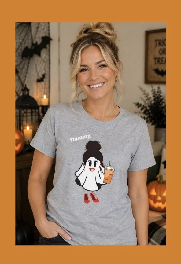 Coffee in hand and keeping the Boo Crew together!