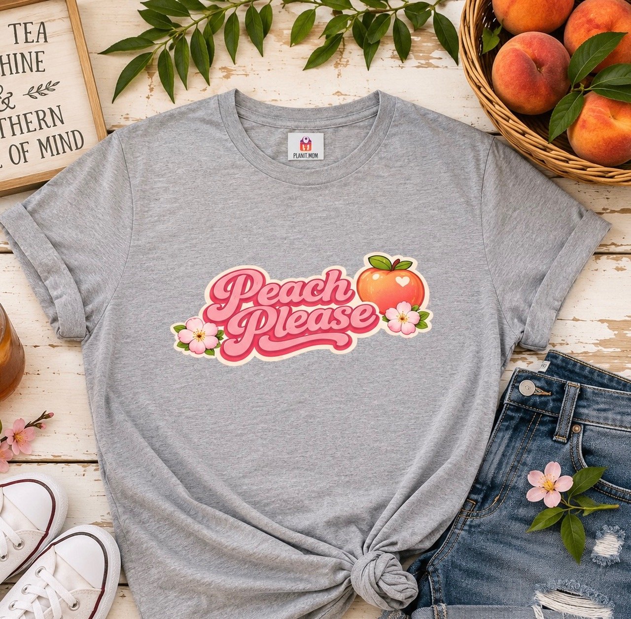 Peach Please Graphic Tee, Southern Sassy Attitude Shirt, Summer Peach Top
