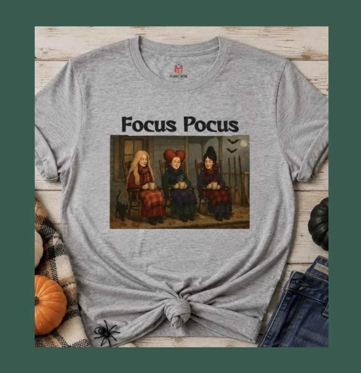 Witch Sisters Coffee Shirt: Focus Pocus Halloween Women's Tee
