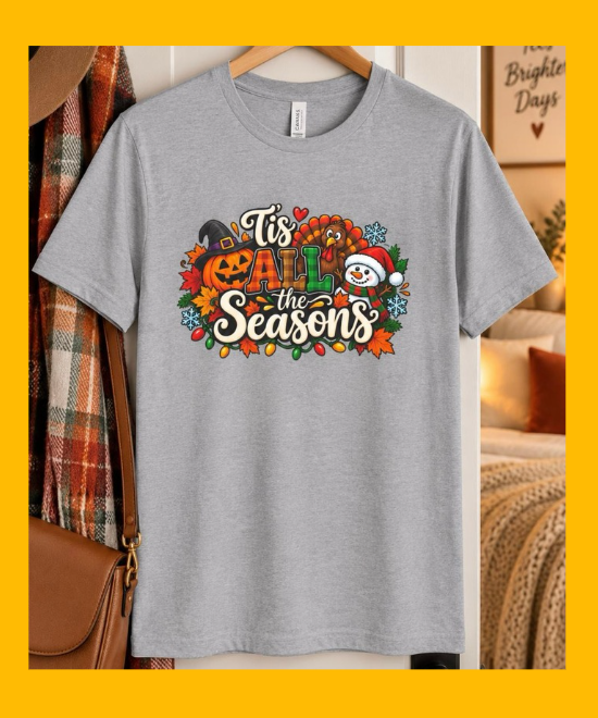 Fall-o-ween-Giving-Mas-Year Adult Unisex T-Shirt