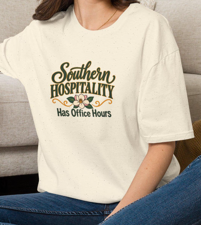 Southern Hospitality Has Office Hours Adult Unisex T-Shirt