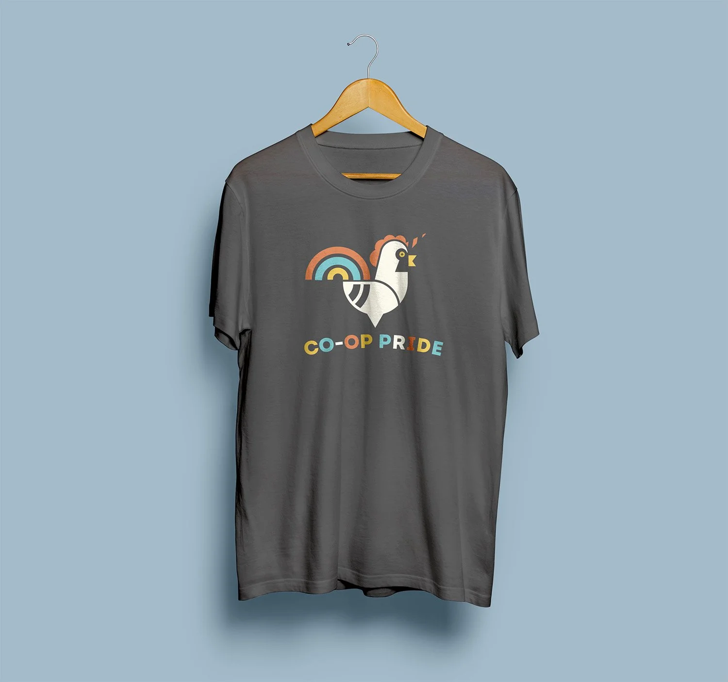 Co-op Pride t-shirts designed for all Twin Cities area co-ops. Illustration + Graphic Design: Jack Boyum