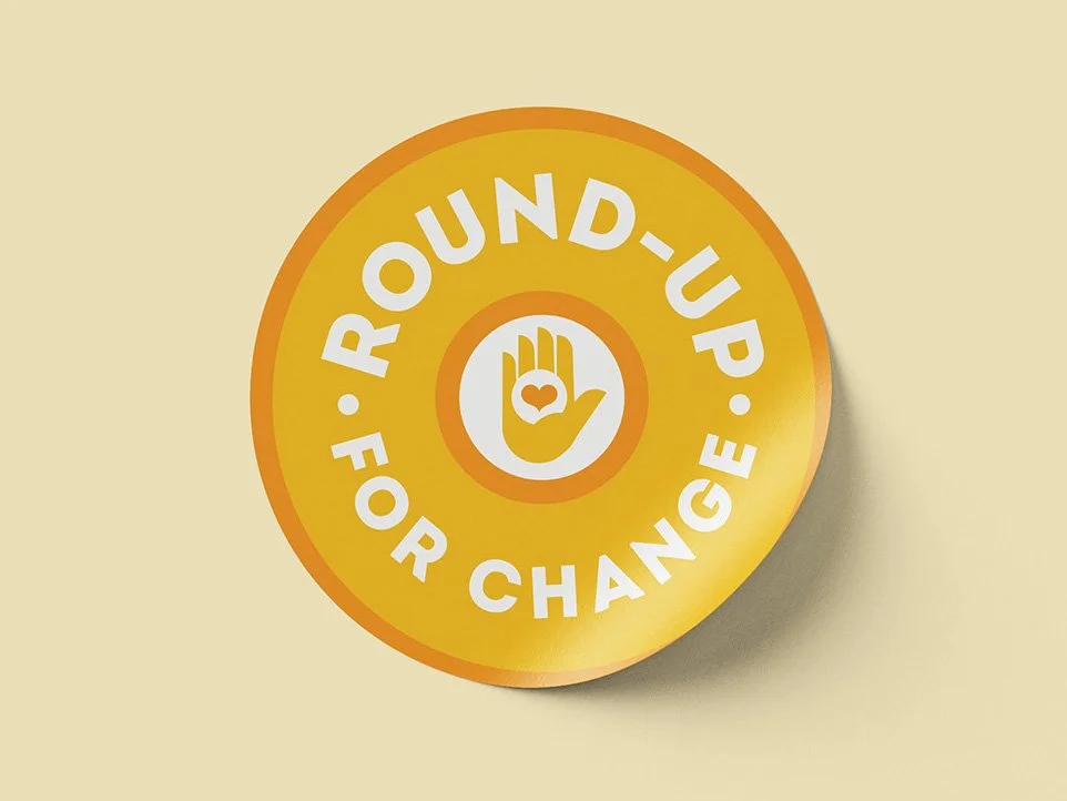 Round-Up for a Change final sub-logo. Graphic Design + Logo Design: Jack Boyum