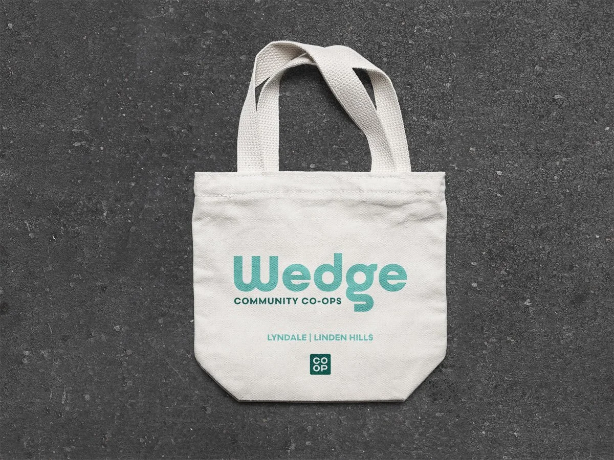 Back of canvas tote.
