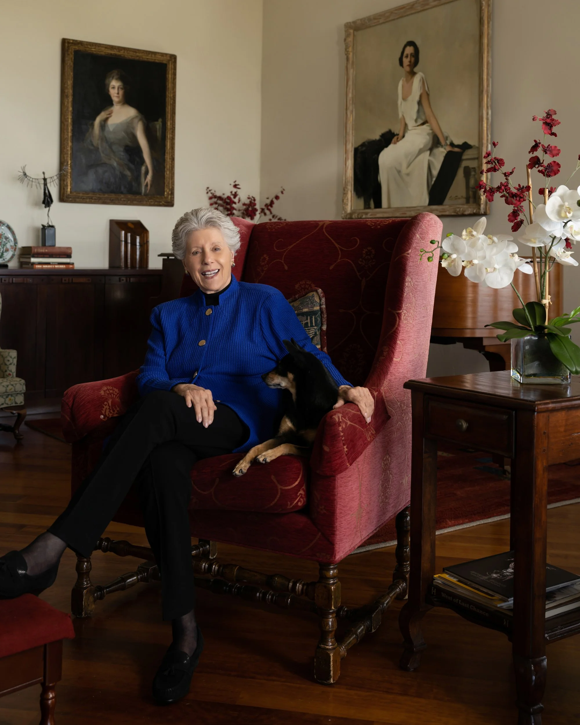 Heirloom portrait of an elegant woman in her home 