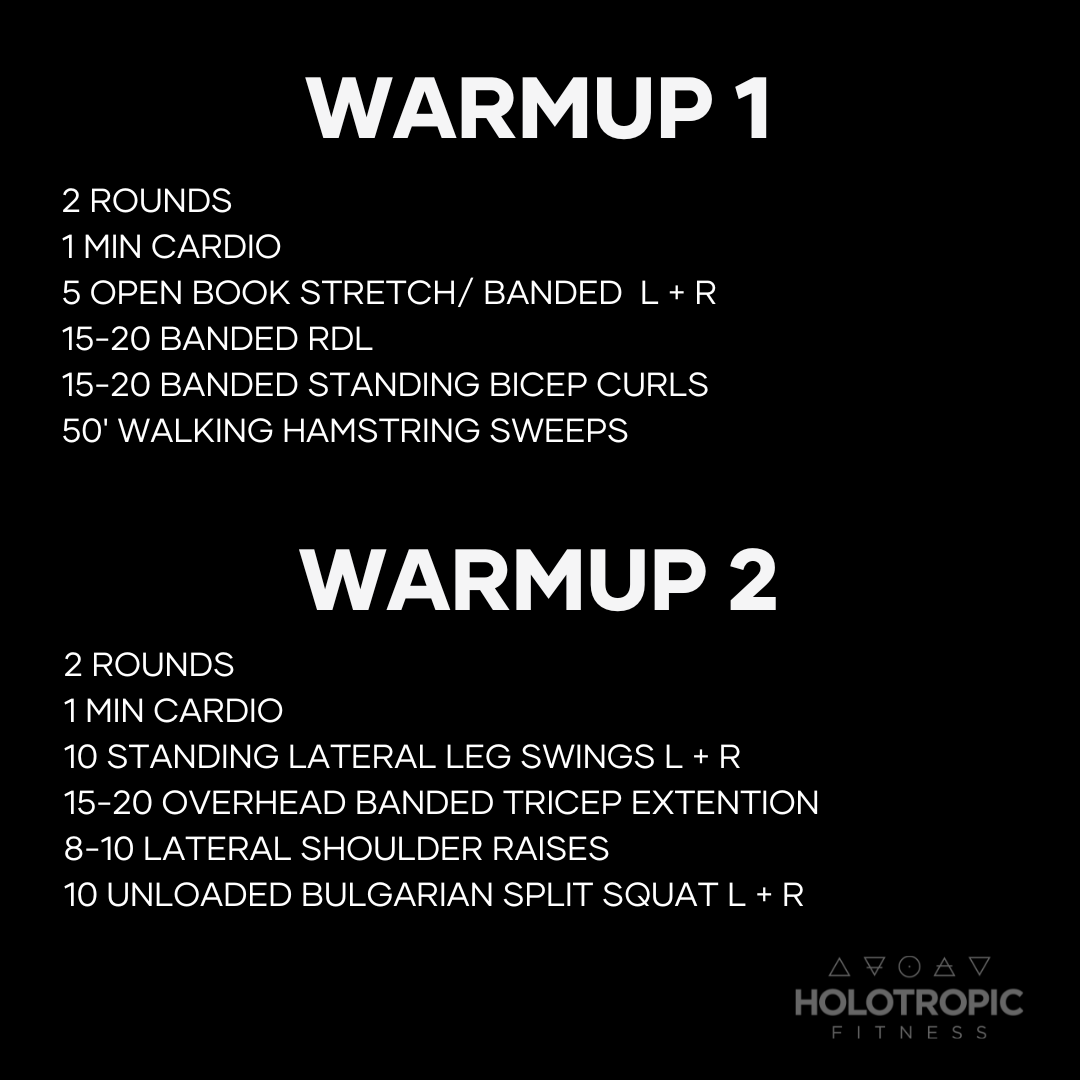 Warm ups