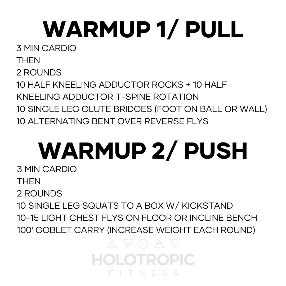 Warm ups