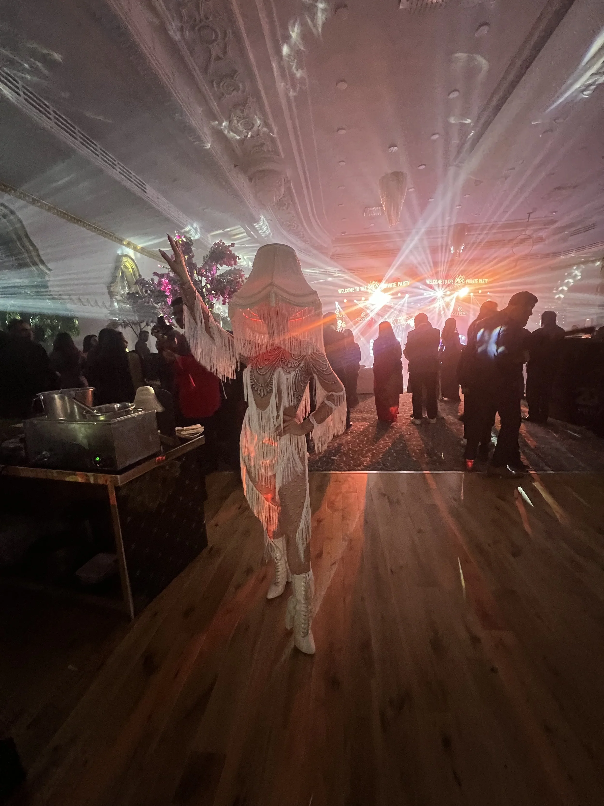 lampshade lady at crystal Hayes 