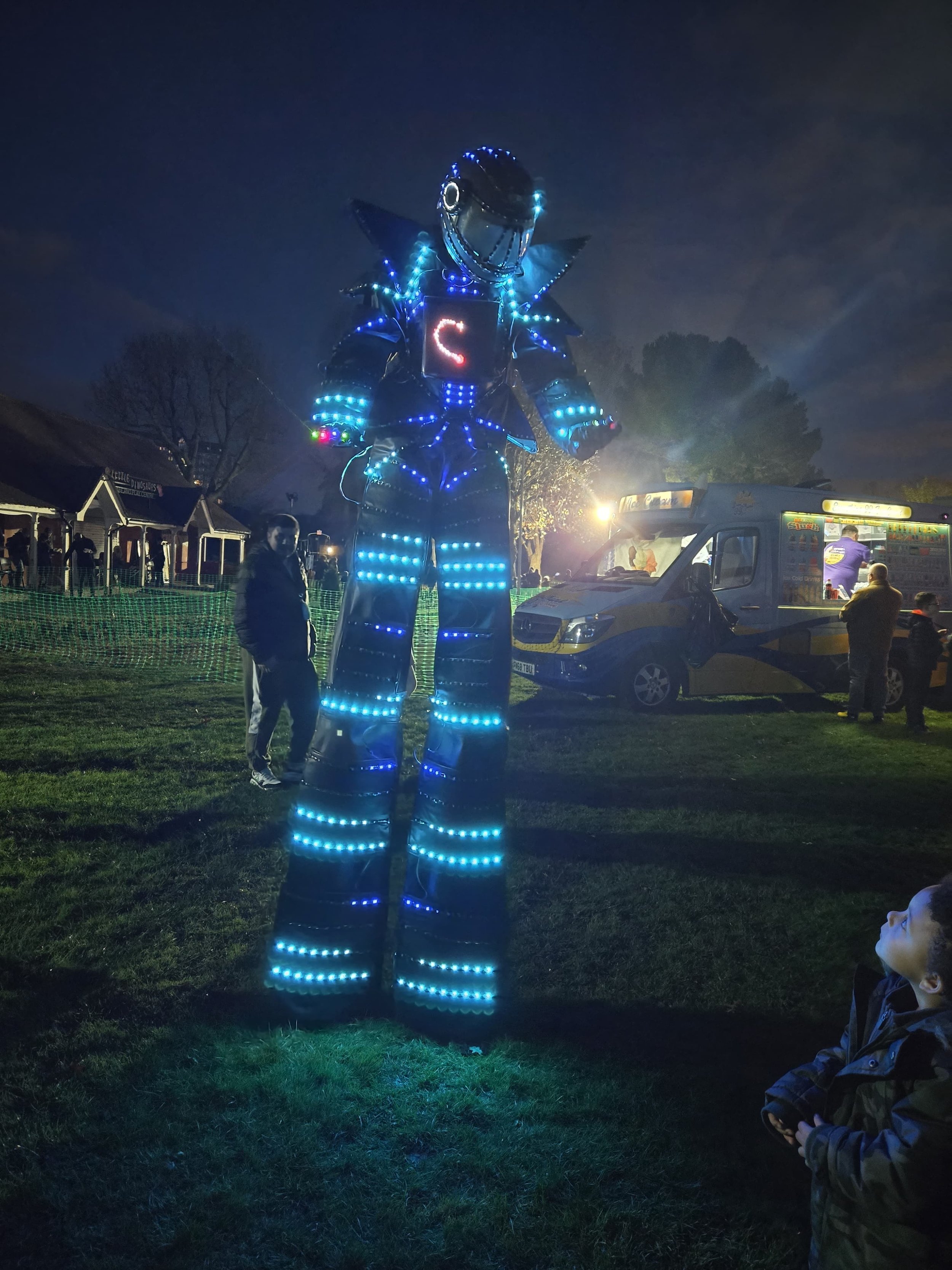 uv led glowbot at enfield town fireworks 