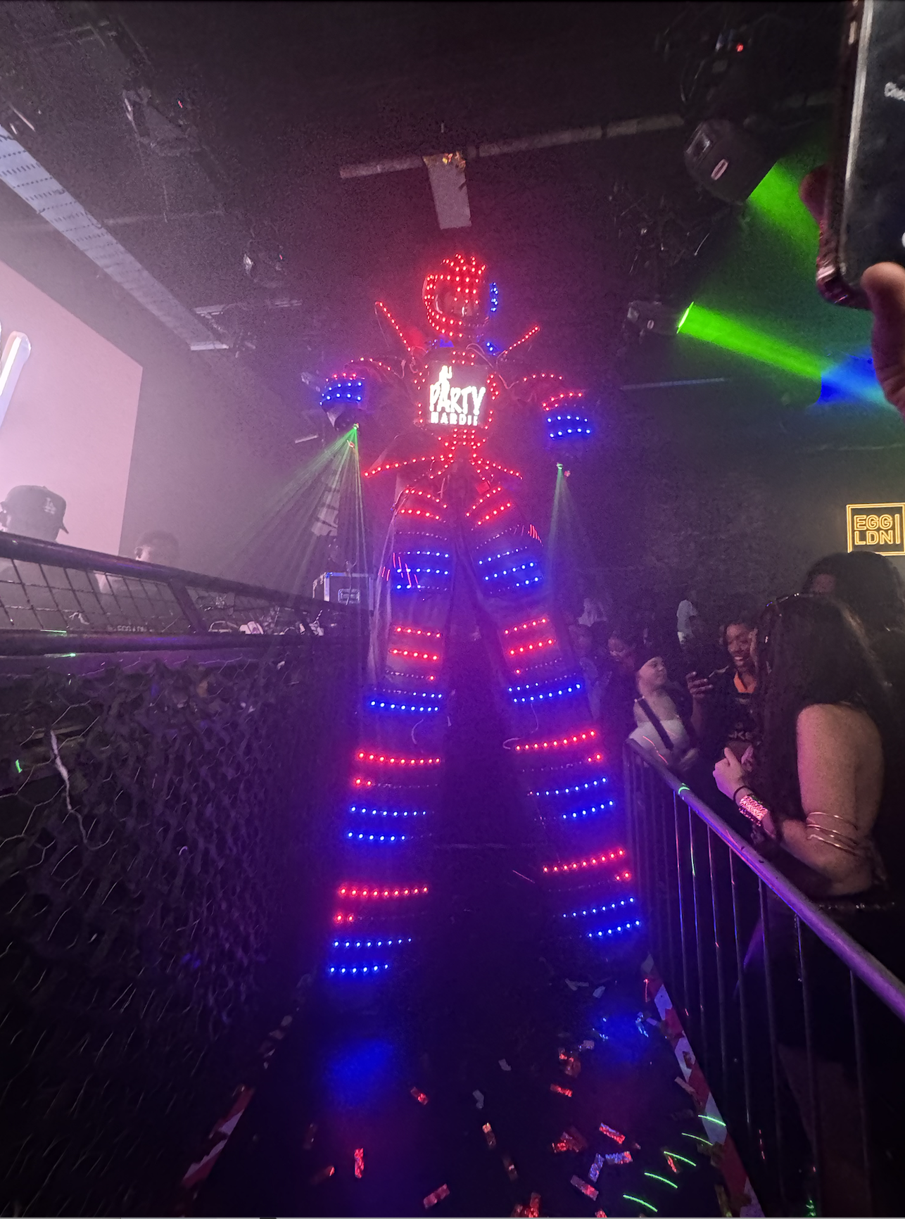 glowbot led stilt walking robot 
