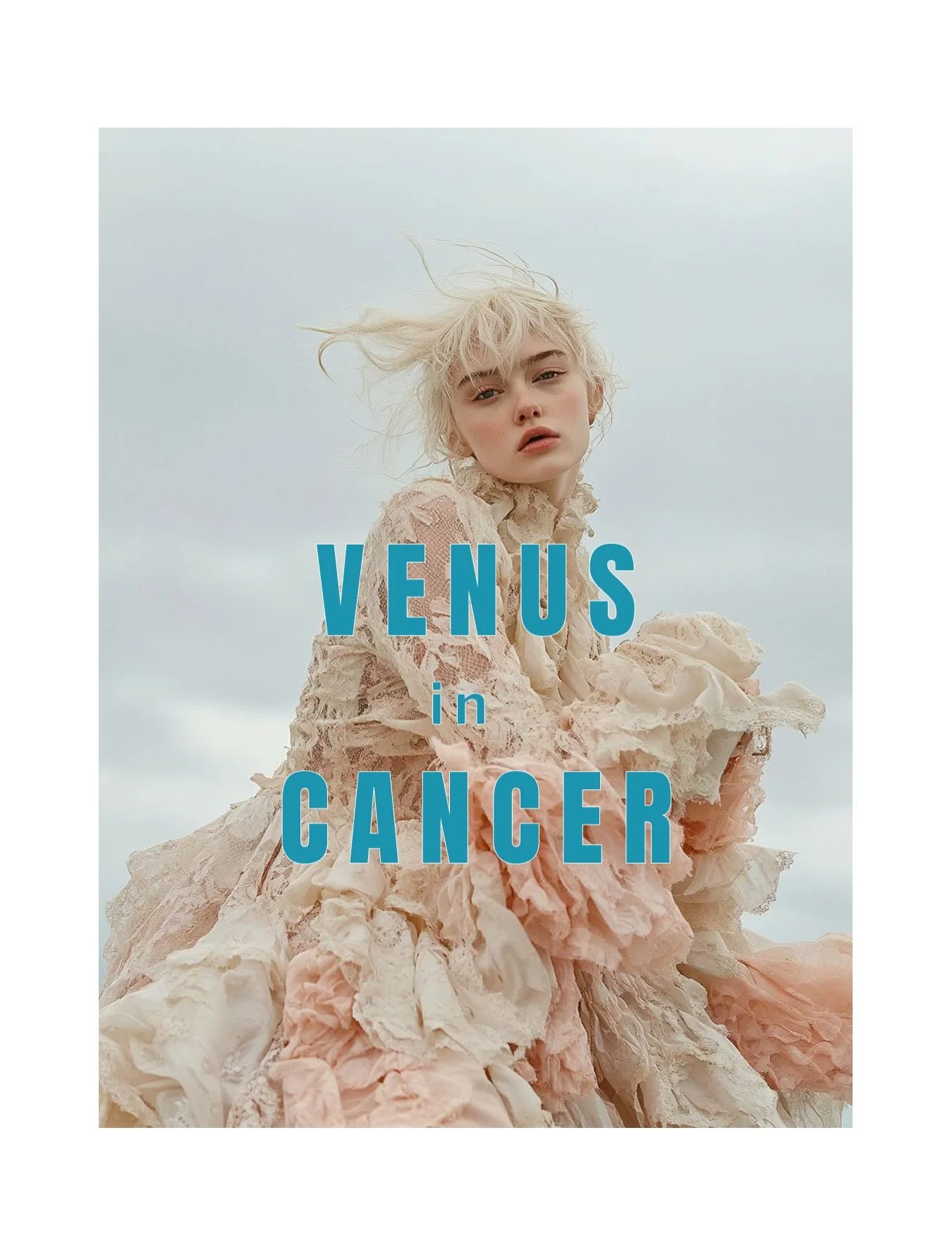 🦀♋️🦀 The aesthetic of Venus in Cancer is romantic, tender, and deeply evocative. Ruled by the Moon, Cancer moves through life guided by feeling, memory, and intuition. Like the tides, its emotional landscape is constantly shifting, responding to un