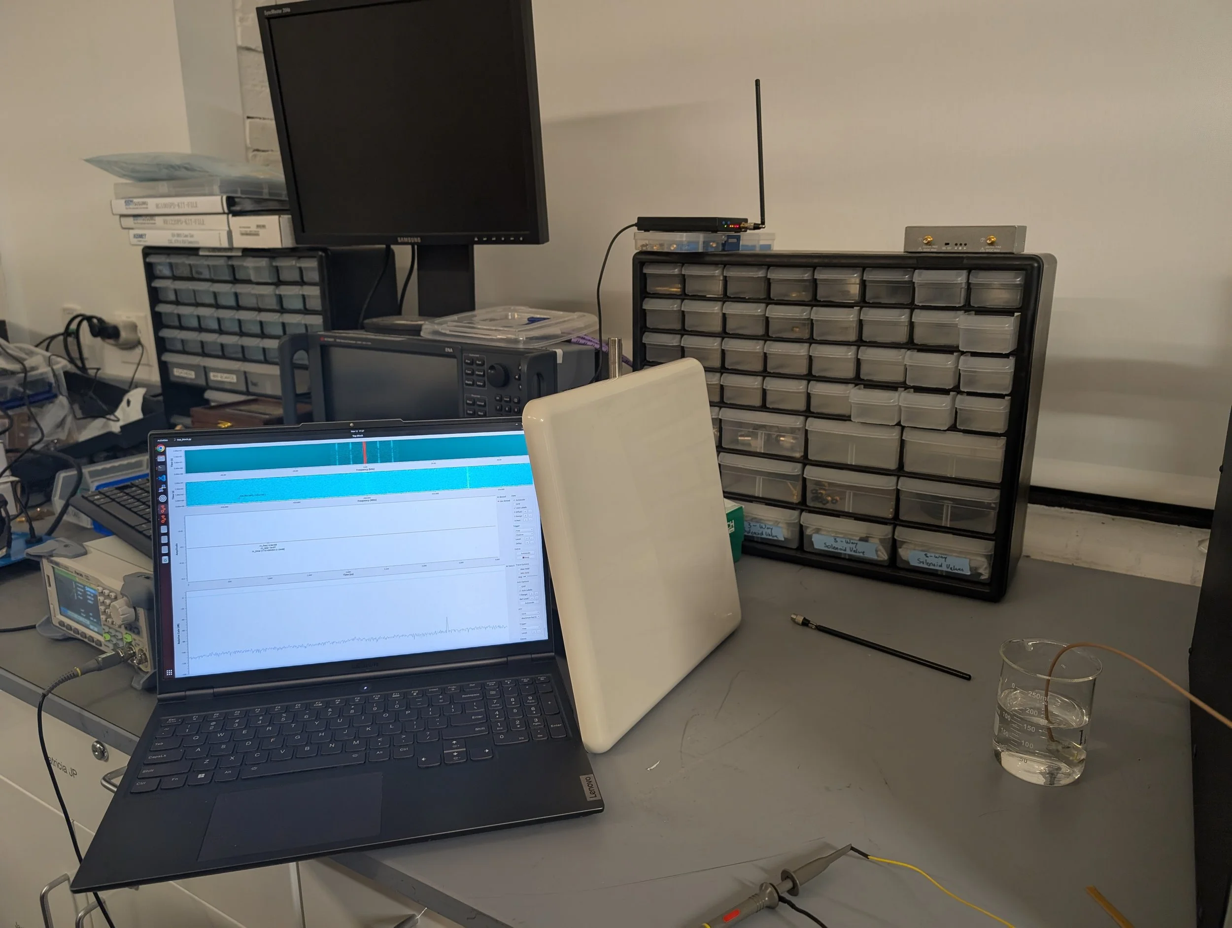 Backscatter Setup for the Smallest Ingestible Temperature Sensor 