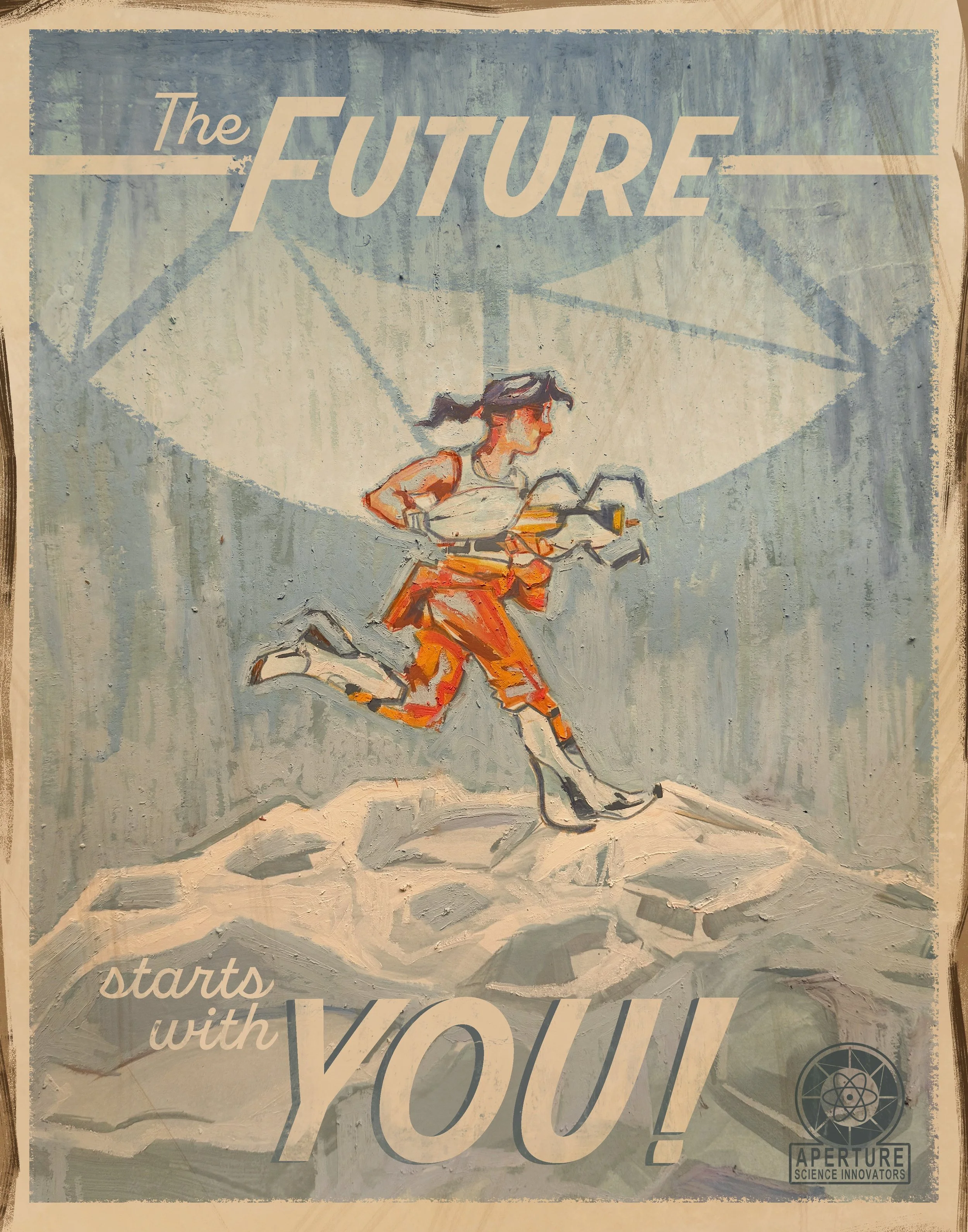 “The Future Starts with You” - Oil Pastel & Photoshop, 2026