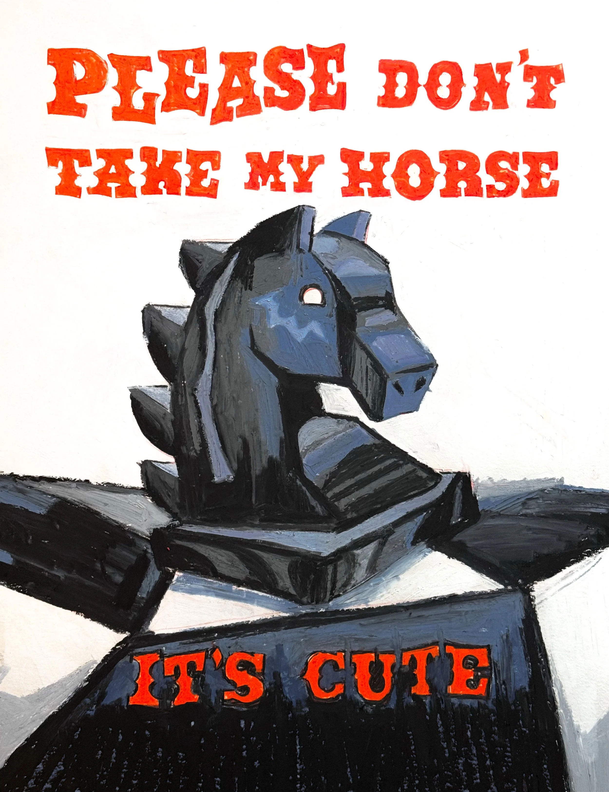 “Horsey” -Oil Pastel, 2026