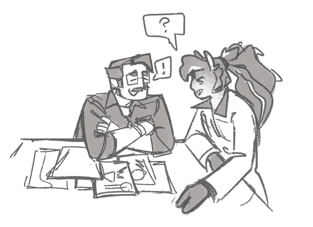 Sketch of Gizmo and Corey