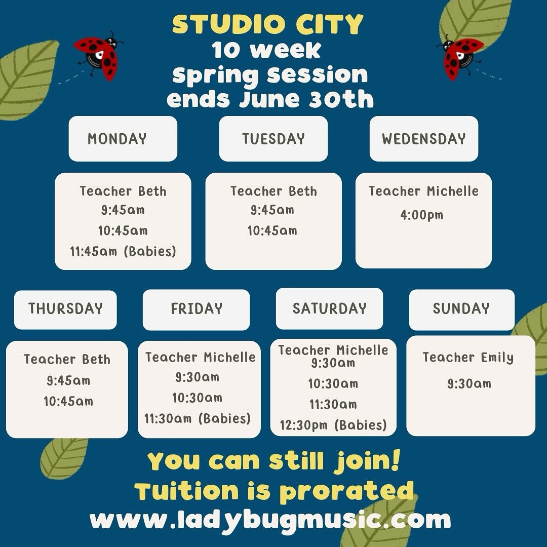 Mornings, afternoon, Saturday &amp; Sunday classes. Join anytime! Tuition is prorated! #fun #class #sing #dance #learn #shermanoaks #northhollywood #studiocity