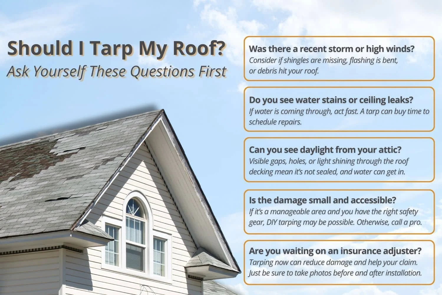when to tarp a roof