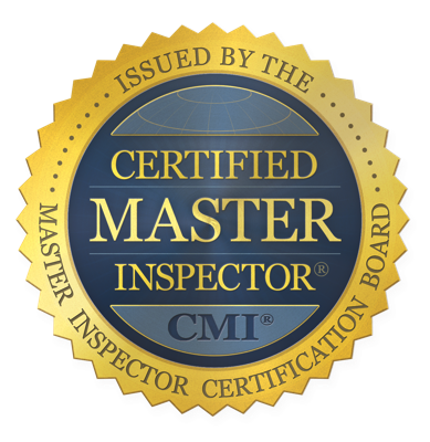 Certificate badge for Taylor-Made Home inspections indicating certified master inspector