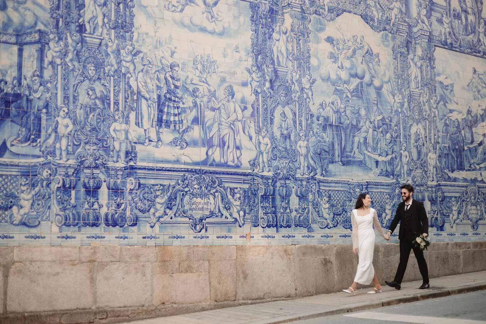 wedding couple in Porto at Cappella de Alma