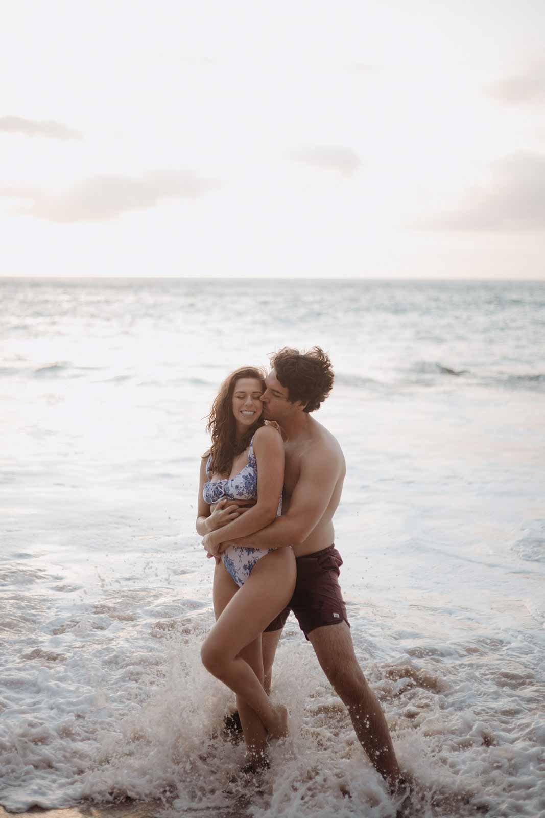 Pre-wedding photos at Ursa Beach in Sintra, Portugal
