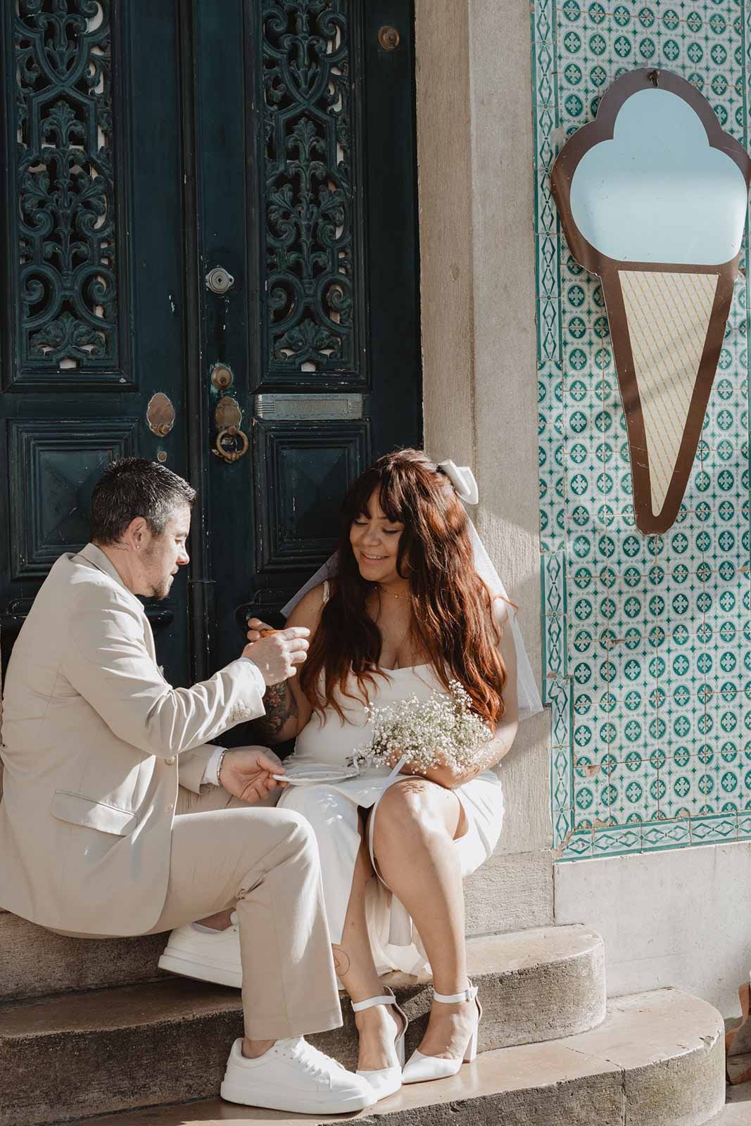 Cafe Elopement in Portugal, Sintra