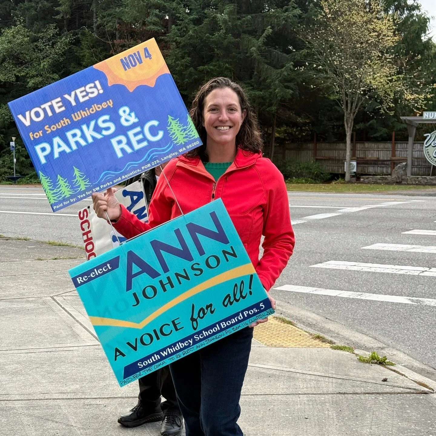 Happy election season! We love our schools &amp; our parks out here on South Whidbey! If you want a yard sign, or wanna come out and wave with me, message me!