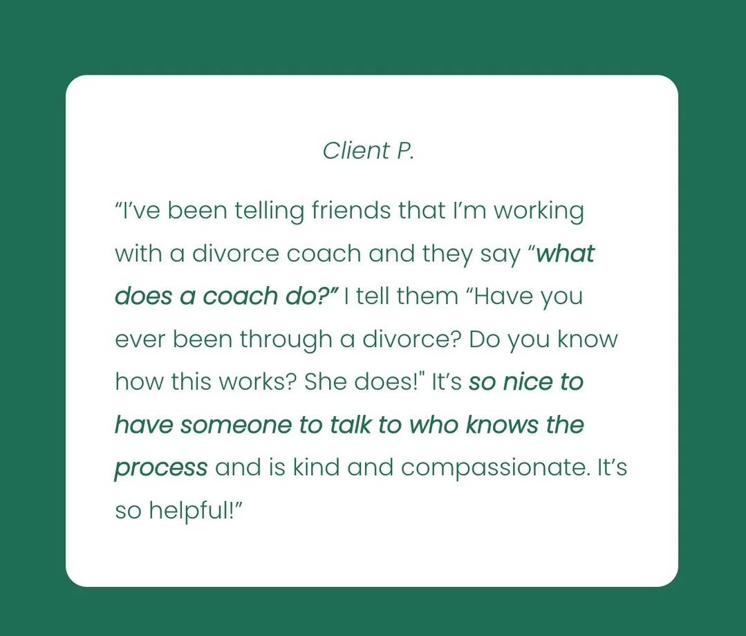 💔 Thinking about divorce? You don&rsquo;t have to feel overwhelmed!✨

Before reaching out to an attorney, let&rsquo;s chat! A supportive divorce coach can guide you through the process, answer your questions, and help you explore all your options in