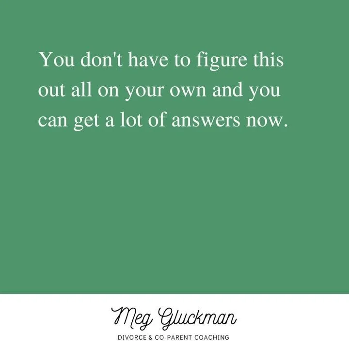 Deep breath. Let's get you some answers.

👉  https://www.meggluckman.com/divorce-and-coparent-coaching-with-meg-gluckman

#divorce #coparenting