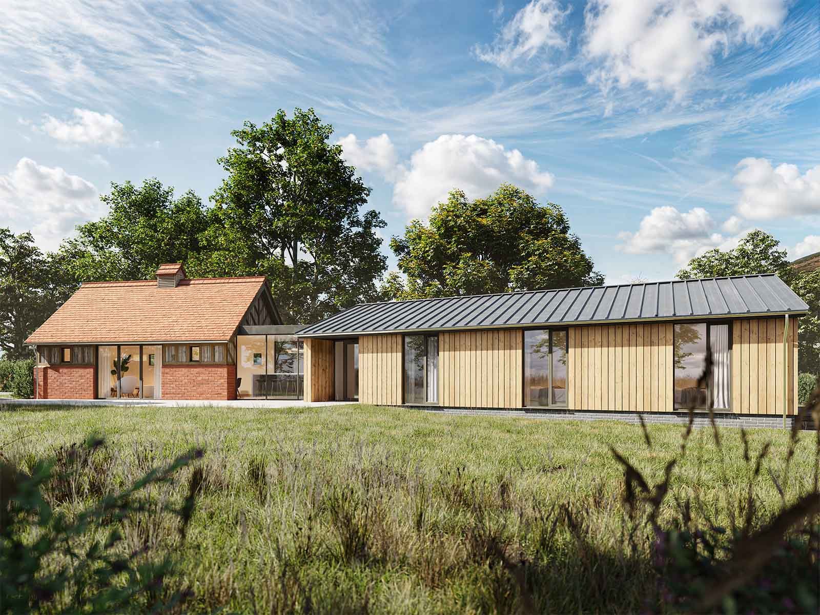 Historic Building Restoration – Contemporary Extension Exterior, Denbighshire