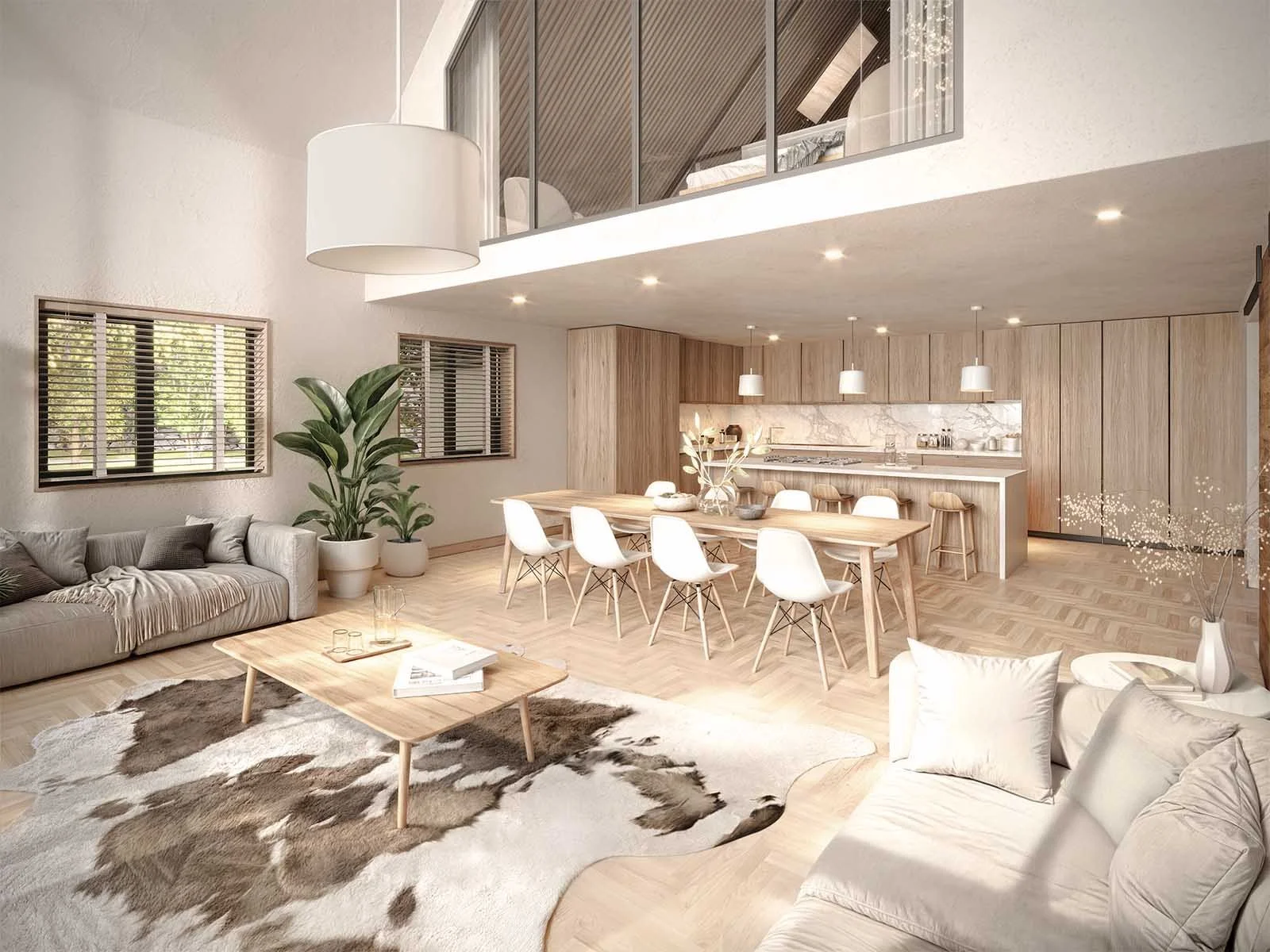 New Build House Design – Open Plan Kitchen and Living Space