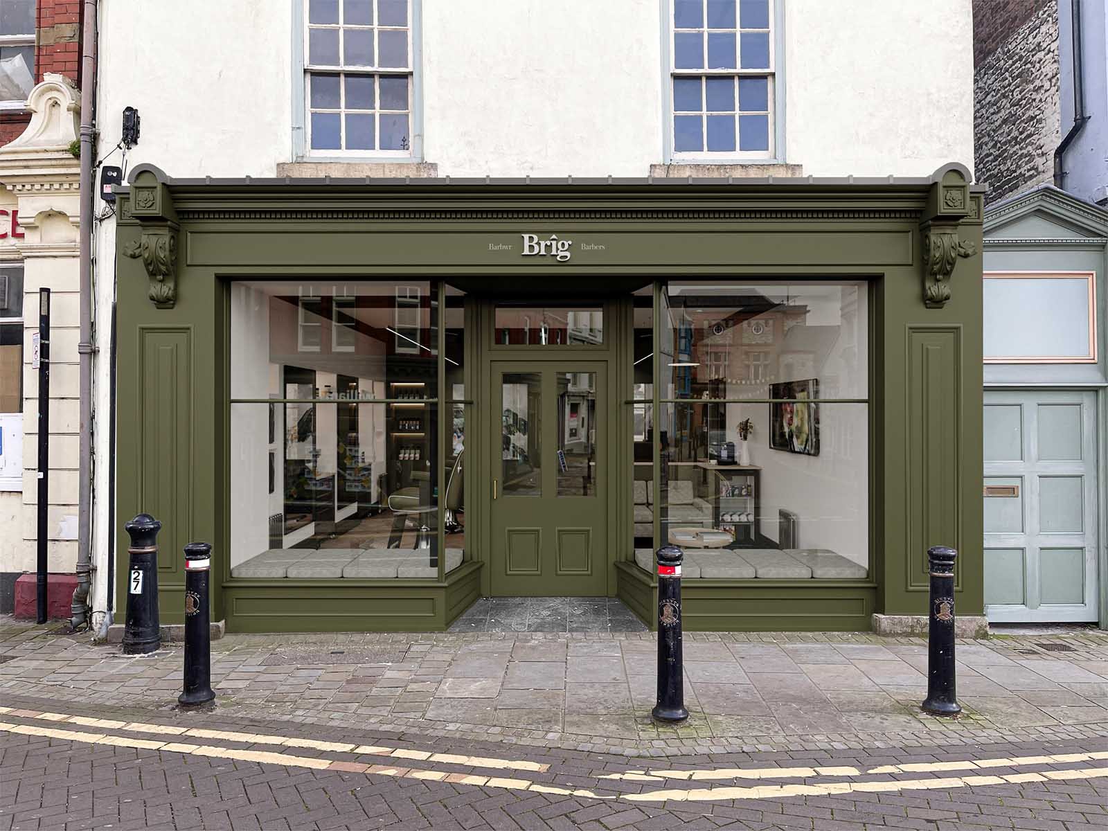 Shop Design Barber Shopfront Completed in Denbigh