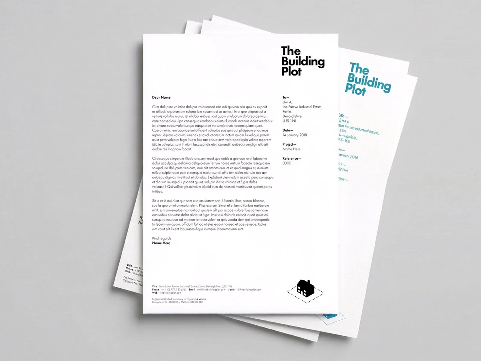 Letterhead stack (perspective view)