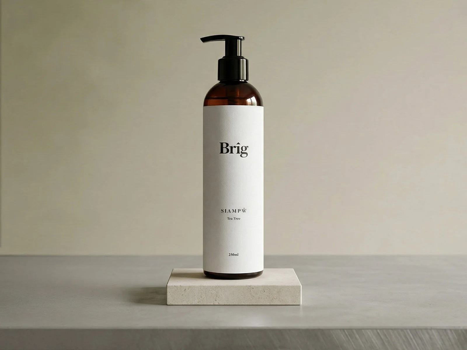 Shampoo bottle (minimal shot)