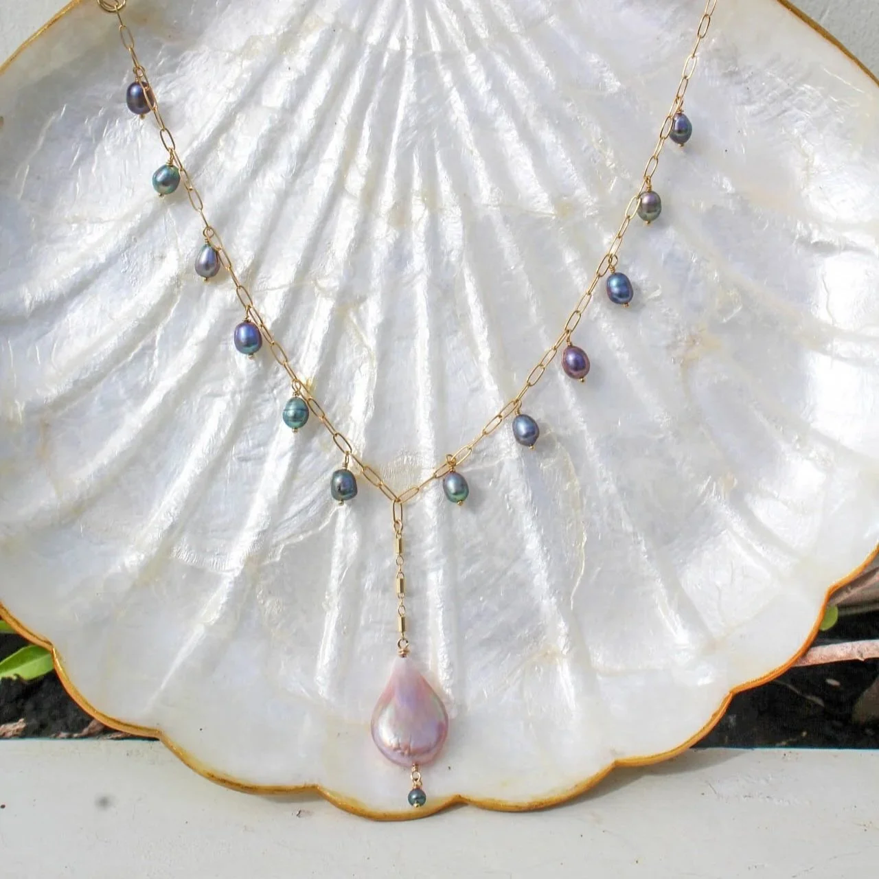 Blue Peacock Necklace