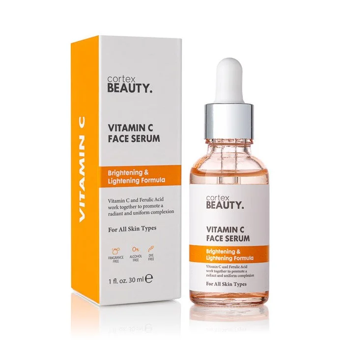 Ecommerce photography of some Vitamin C face beauty serum.