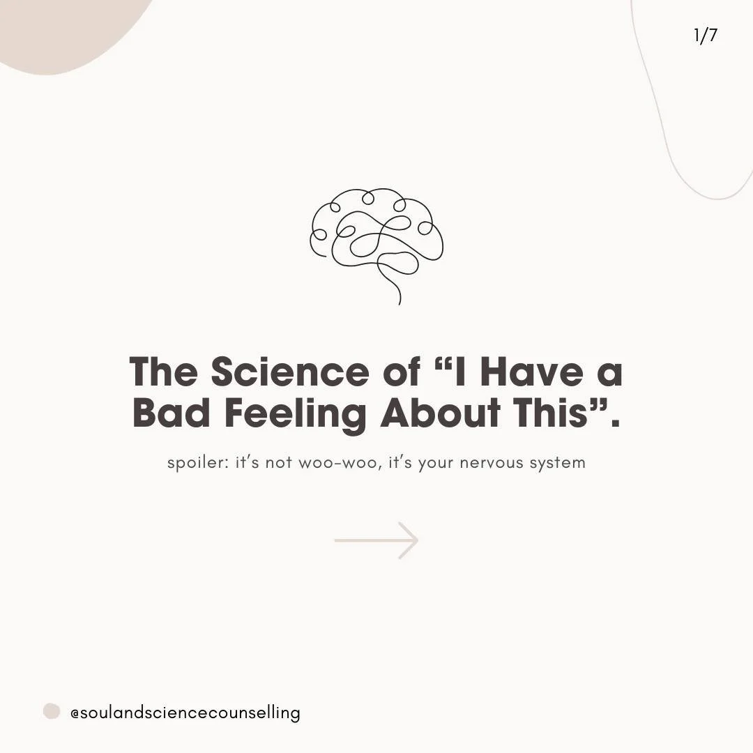 Ever get that ugh, something&rsquo;s off feeling for no obvious reason?
That&rsquo;s not woo &mdash; that&rsquo;s your nervous system doing its job.

Your body keeps a record of every moment you&rsquo;ve felt unsafe, so when something even remotely r