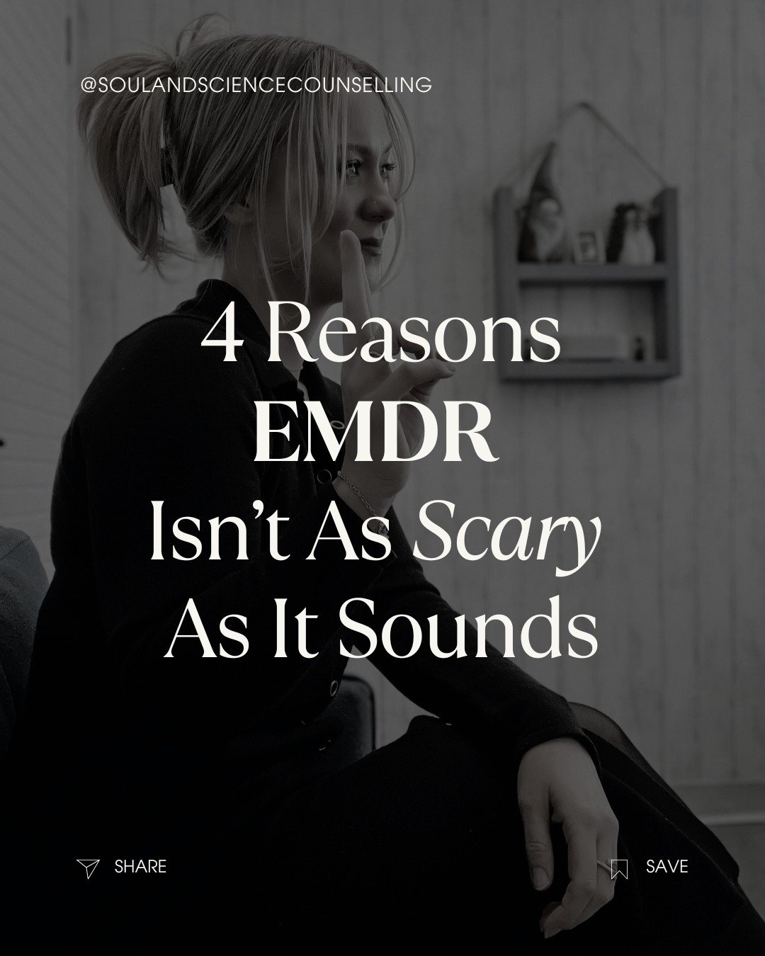 4 Reasons EMDR Isn&rsquo;t As Scary As It Sounds ⤵

A lot of people hear &ldquo;trauma processing&rdquo; or &ldquo;eye movements&rdquo; and immediately assume EMDR must be intense, overwhelming, or like reliving everything all over again. In reality,