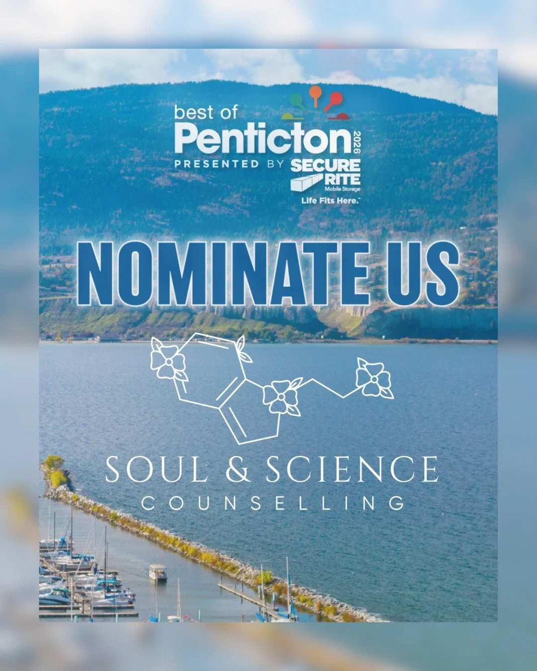 SOUL &amp; SCIENCE COUNSELLING has been nominated for Best in Penticton &mdash; and I&rsquo;m feeling really grateful.

Grateful for this community, for the incredible local partners I get to collaborate with, and for the clients who trust me with th