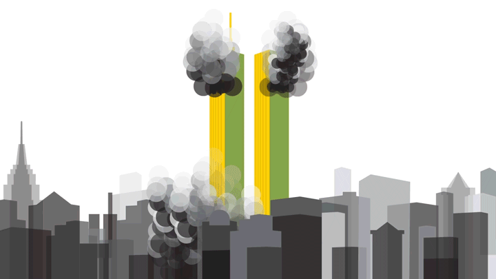 The South Tower begins to collapse at 9:59 am. Now the chaos begins. People are running for their lives and realize that this was NO accident. 