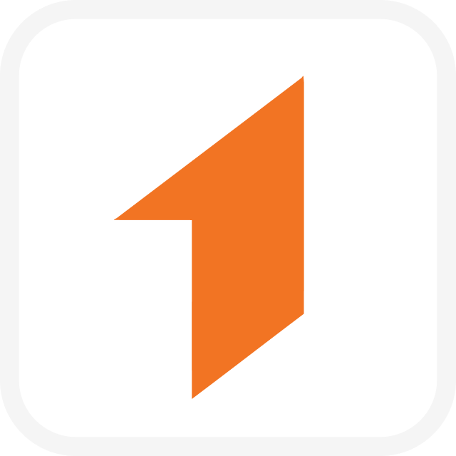 An orange arrow pointing upward.